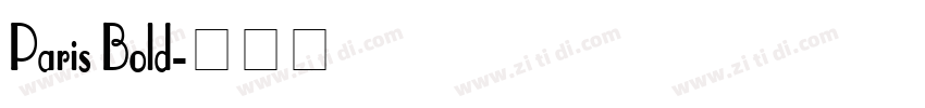 Paris Bold字体转换